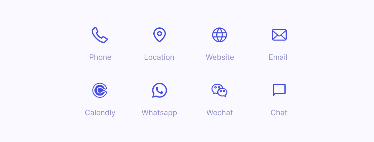 Some example icons of communication apps